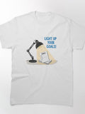 Meloora Funny Motivational Design - Light Up Your Goals Lamp Design Classic T-Shirt