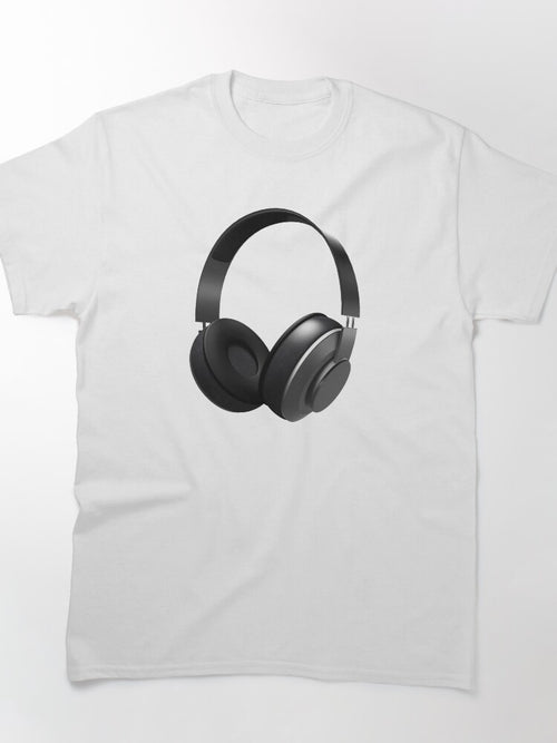 Meloora Black headphones Classic T-Shirt